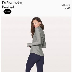 Lululemon define jacket brushed in gray